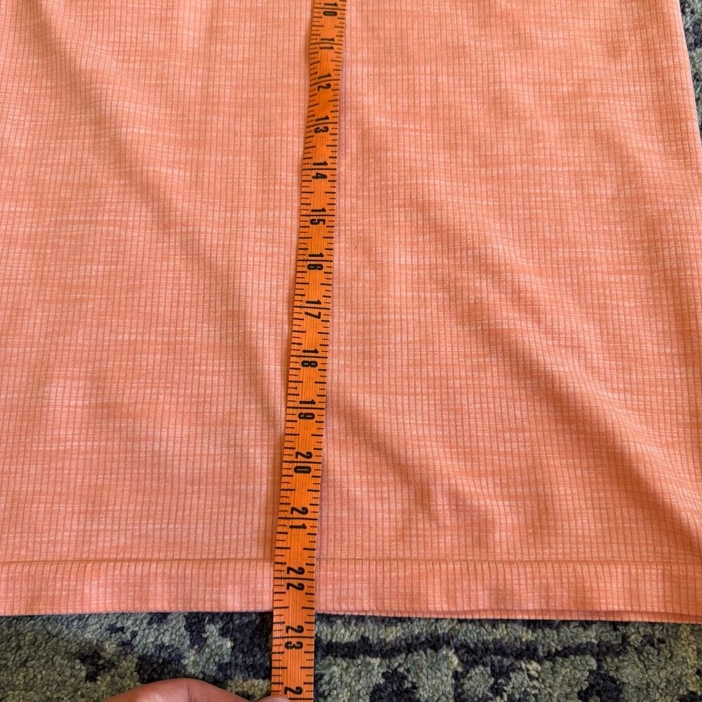 Athleta Coral Orange High Neck Ribbed Activewear Workout Tank Top Sz M/L Summer - Picture 4 of 5
